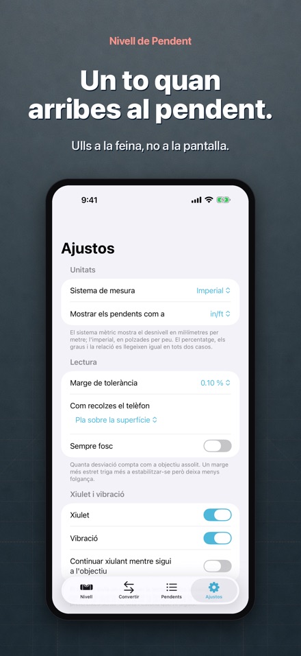 Nivell de Pendent i Desguàs 10