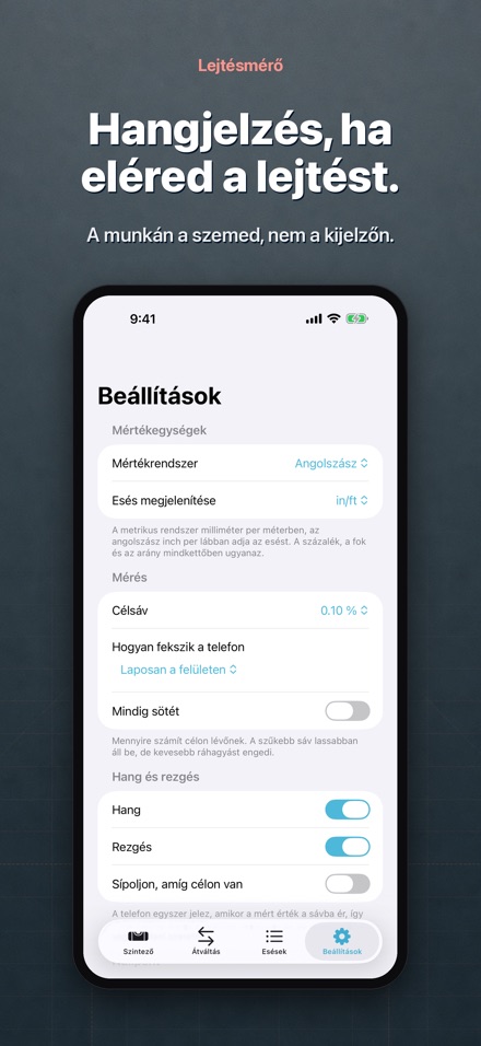 Lejtésmérő szintező 10