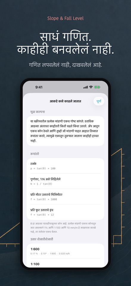 उतार आणि लेव्हल मीटर 9