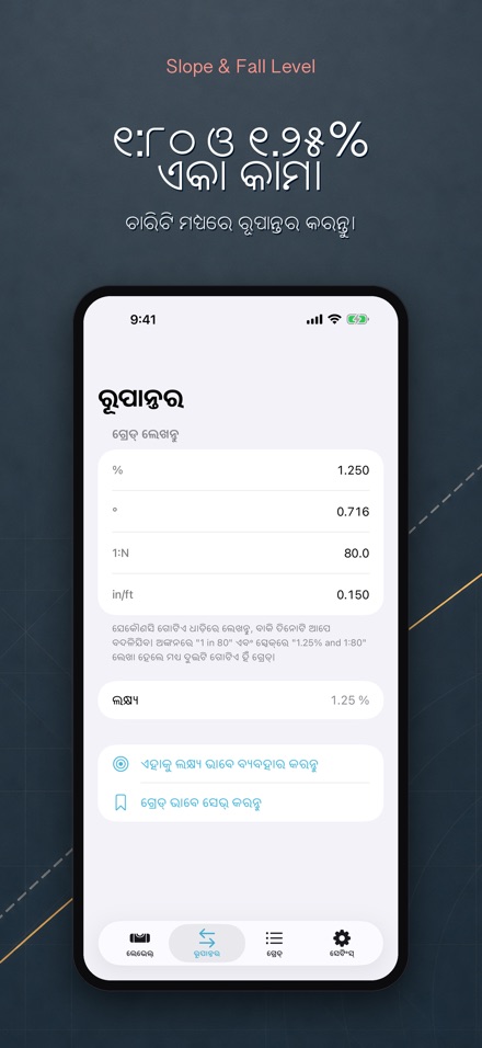 ଢାଲ ଲେଭେଲ: ସ୍ଲୋପ ମାପ 4
