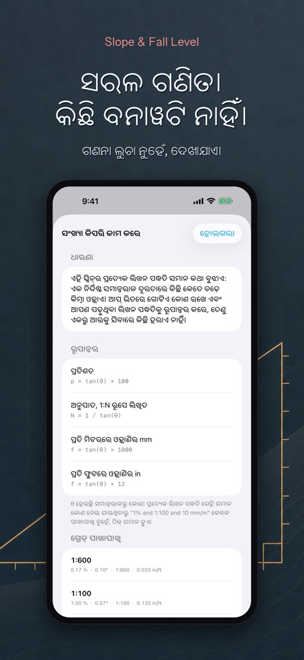 ଢାଲ ଲେଭେଲ: ସ୍ଲୋପ ମାପ 9