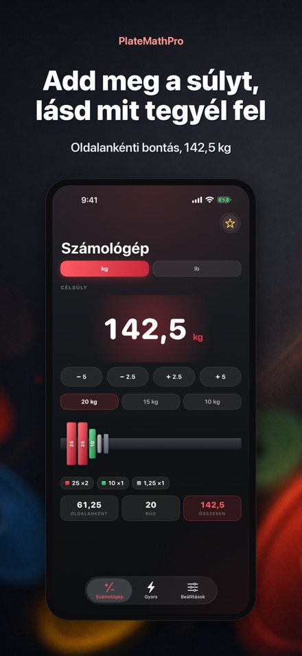 PlateMathPro: Súlytárcsa