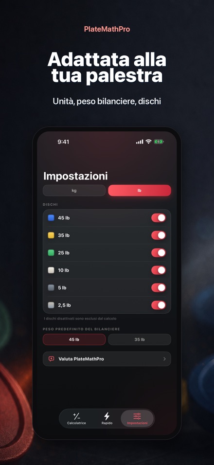 PlateMathPro: Calcolo dischi 10