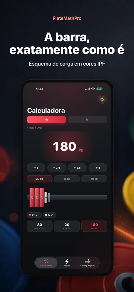 PlateMathPro: Calc. anilhas 2