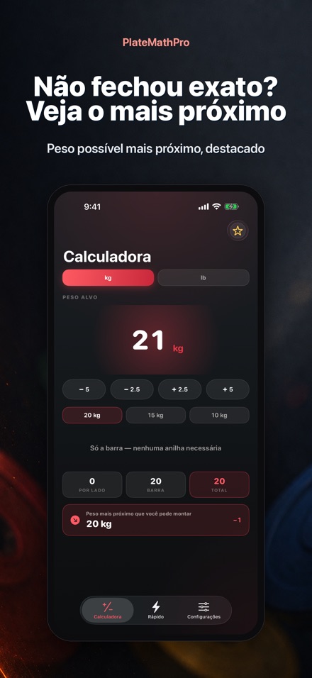 PlateMathPro: Calc. anilhas 4