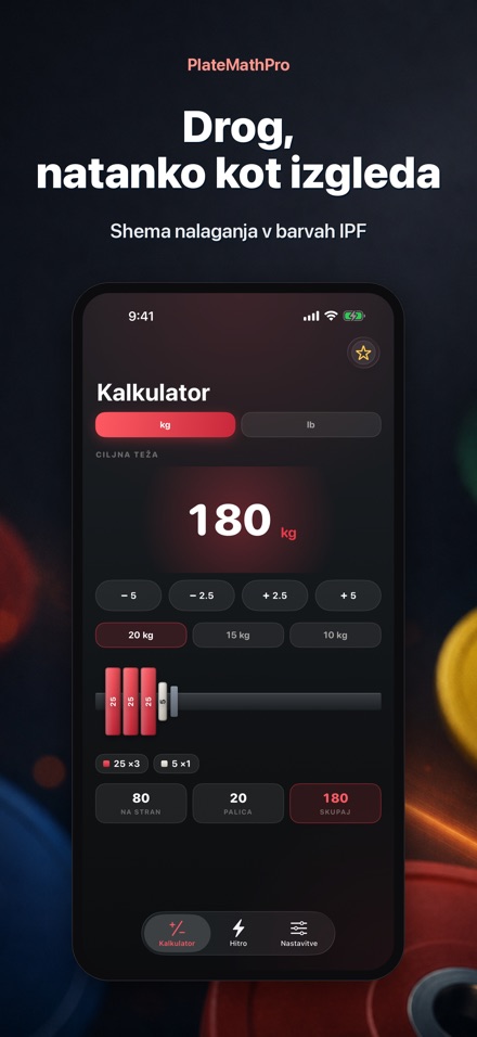 PlateMathPro: Uteži izračun 2
