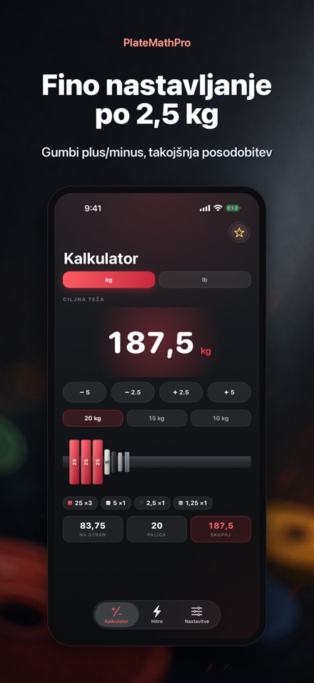 PlateMathPro: Uteži izračun 3