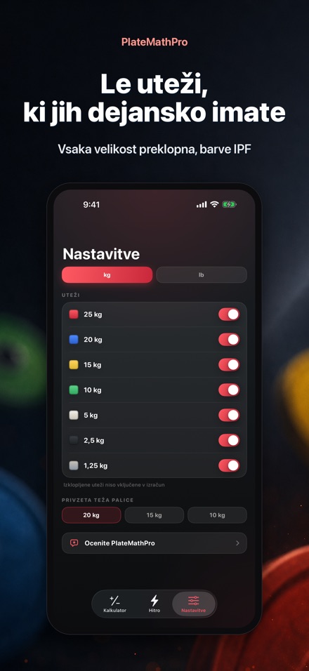 PlateMathPro: Uteži izračun 7
