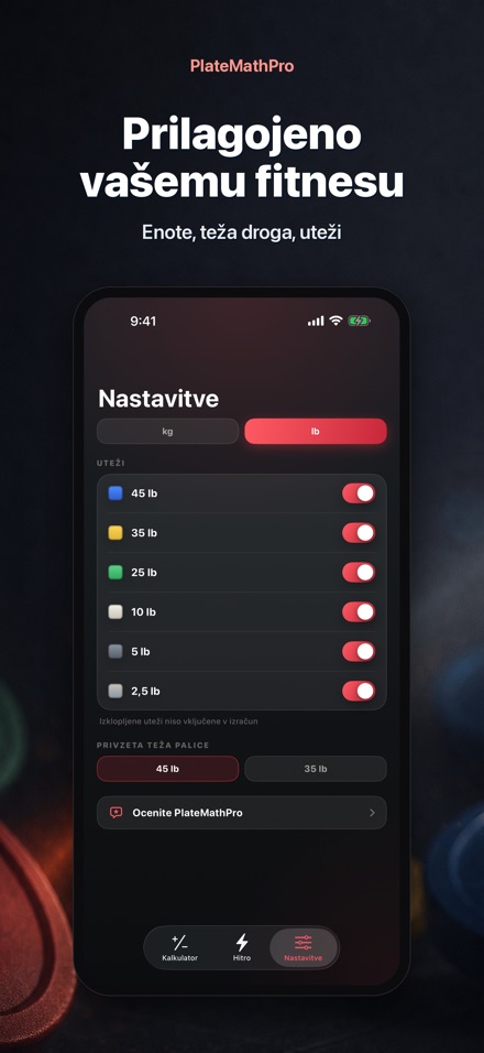 PlateMathPro: Uteži izračun 10