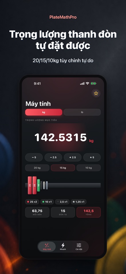 PlateMathPro: Tính bánh tạ 9
