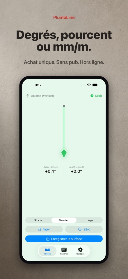 PlumbLine : niveau à bulle 10