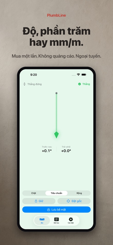 PlumbLine: Thước thăng bằng 10