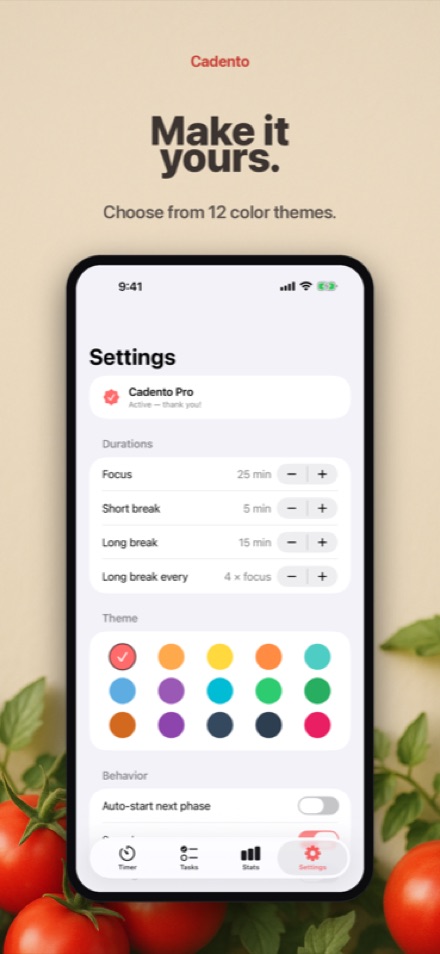 Make it yours with themes