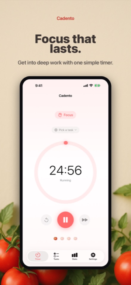 Start a focus session in one tap