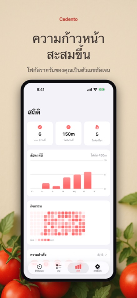 ดูความก้าวหน้าของคุณเติบโตขึ้น
