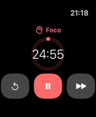 Foque-se a partir do pulso