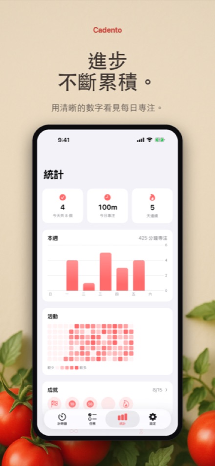 見證進度不斷累積