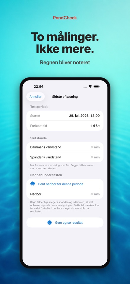 PondCheck: utæt bassin 5