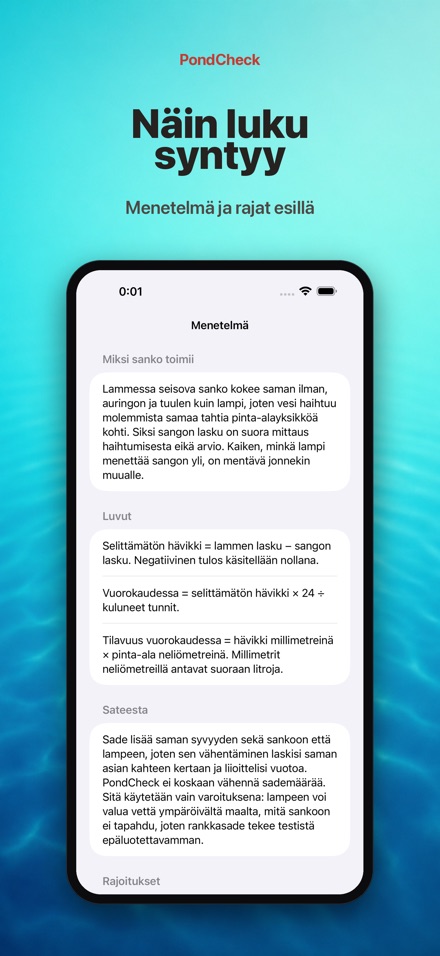 PondCheck: vesivuoto 10