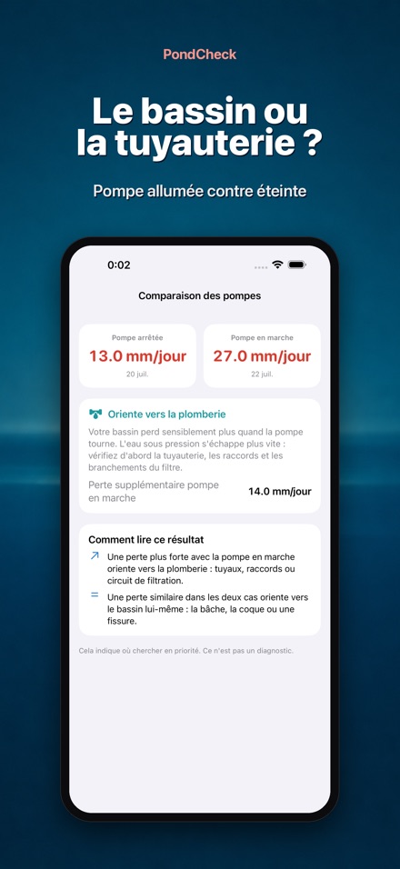 PondCheck : test de fuite 3
