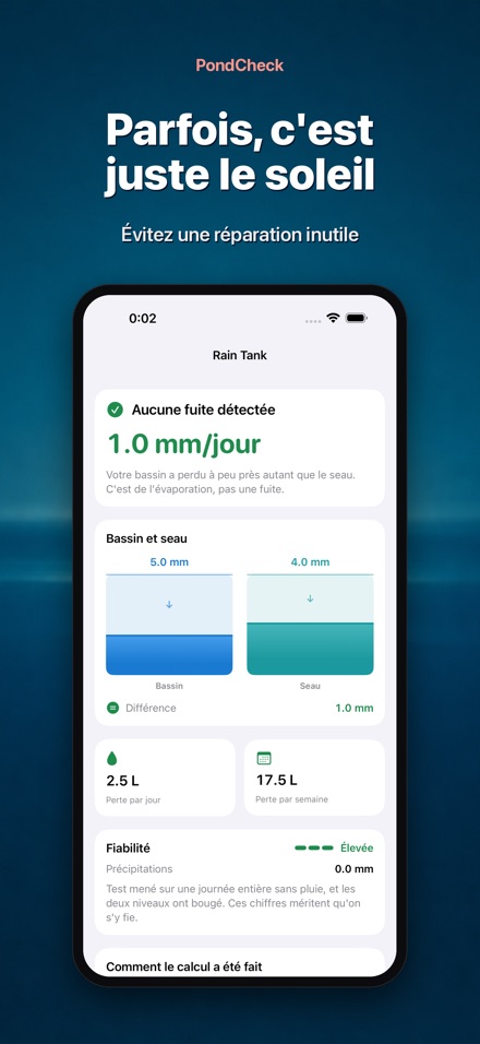 PondCheck : test de fuite 7