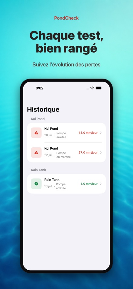 PondCheck : test de fuite 8