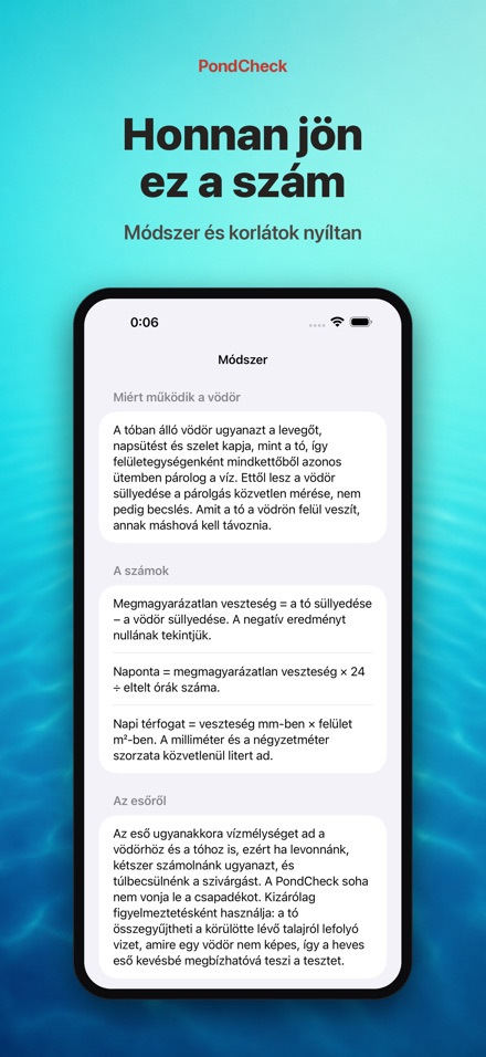 PondCheck szivárgásteszt 10