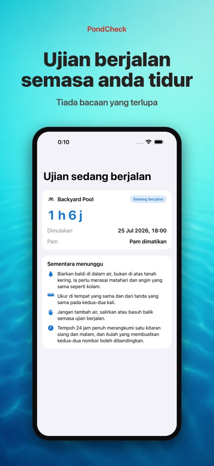 PondCheck uji bocor kolam 4