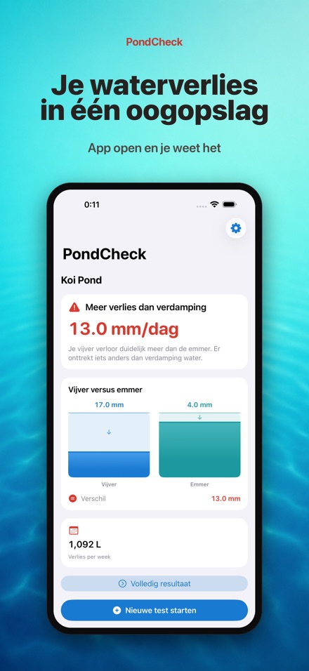 PondCheck: lekkage meten 2