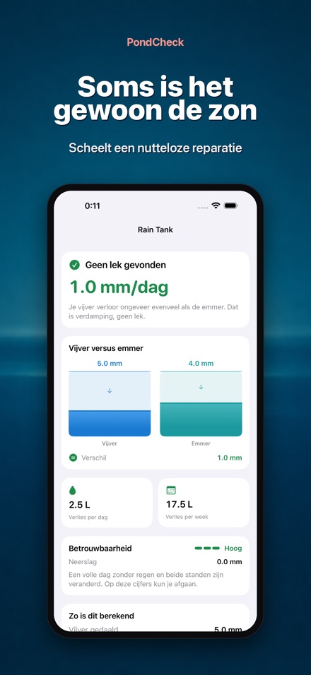 PondCheck: lekkage meten 7
