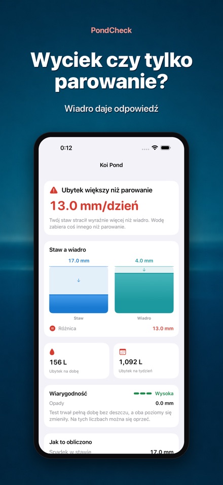 PondCheck test szczelności