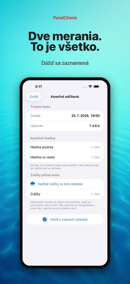 PondCheck test úniku vody 5