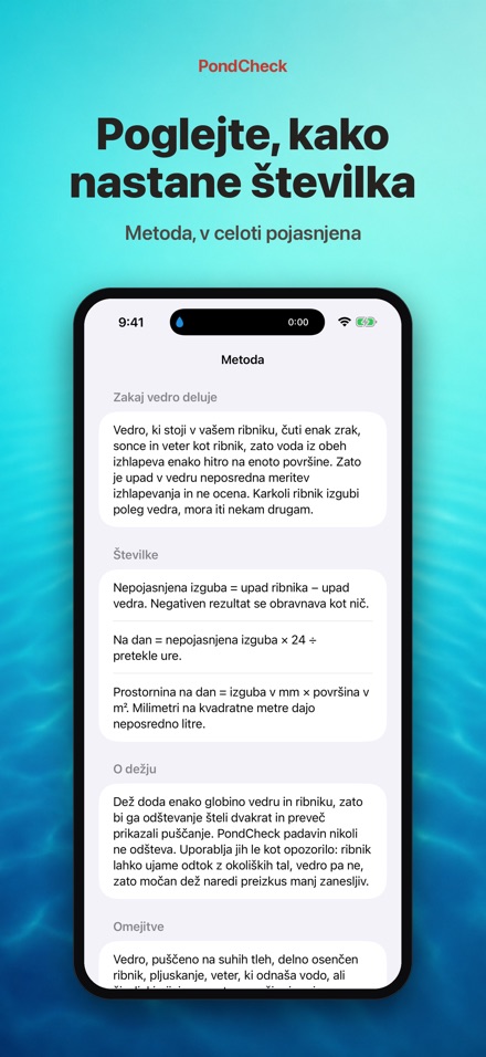 PondCheck: test puščanja 10