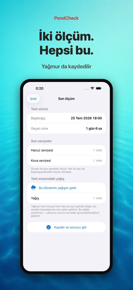 PondCheck havuz kaçak testi 5