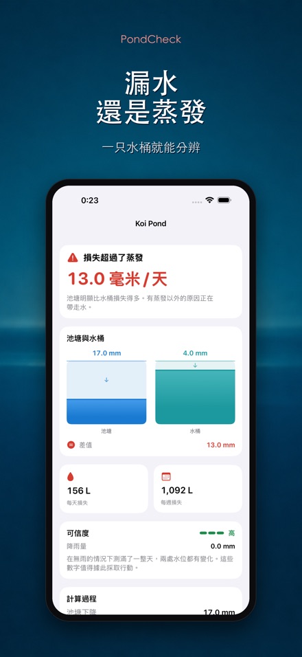 PondCheck 水池漏水檢測