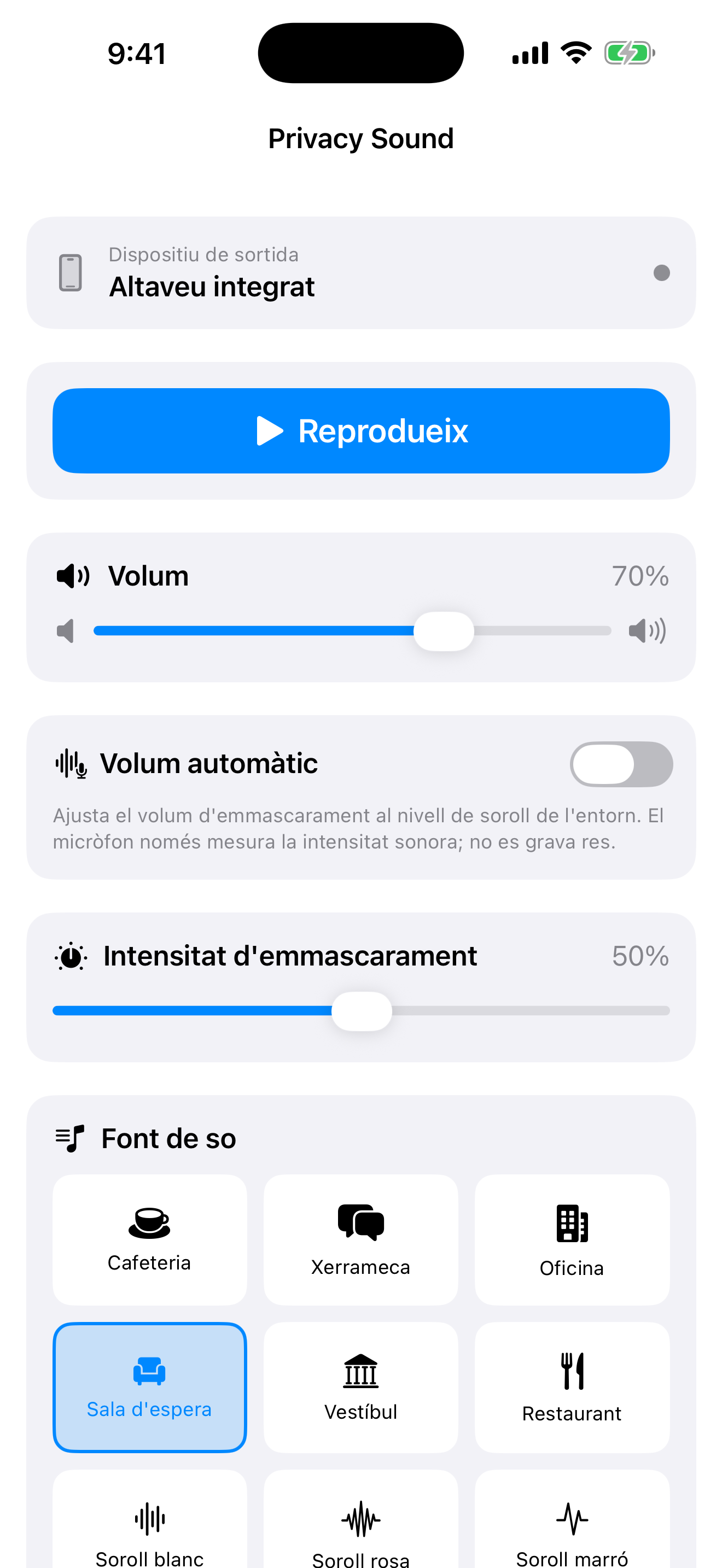 Una pantalla senzilla