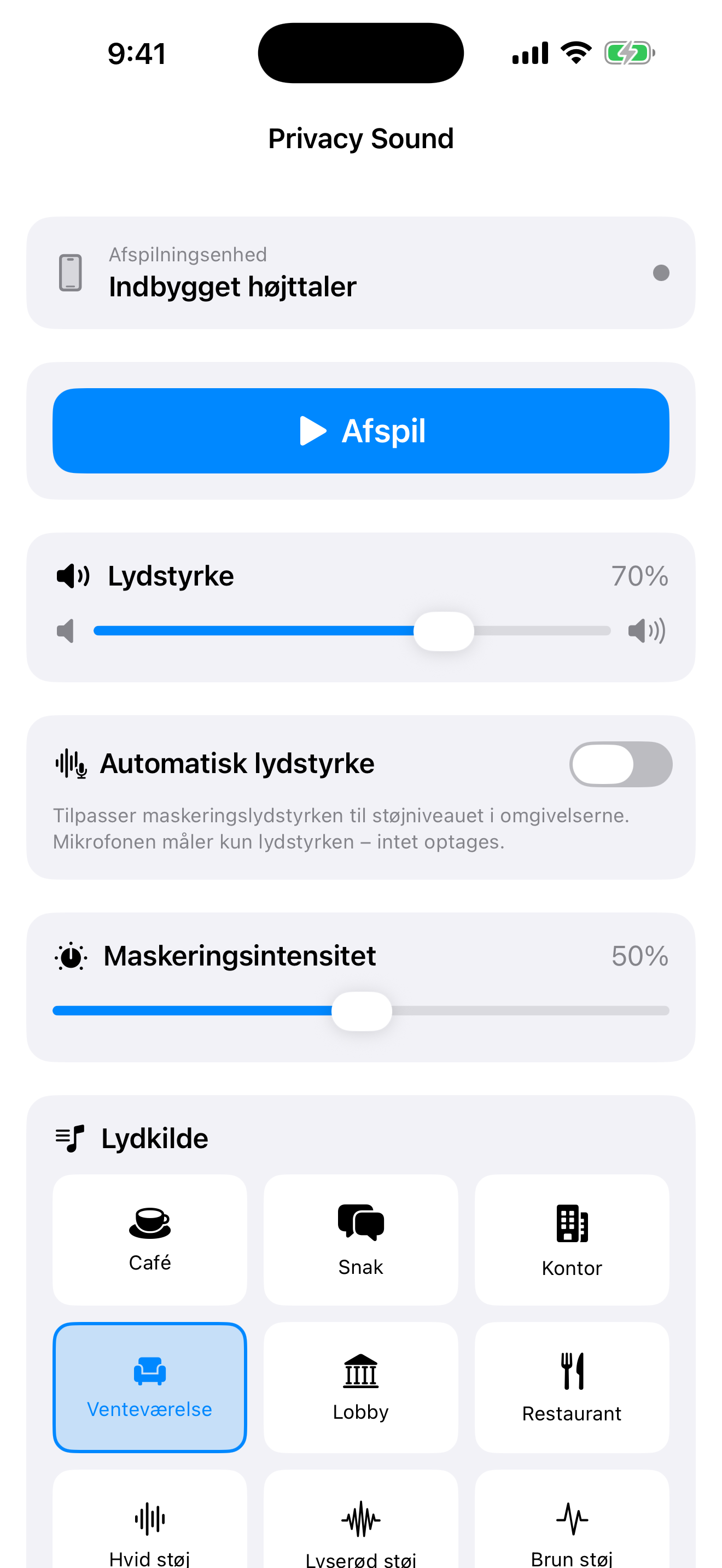 Én enkel skærm