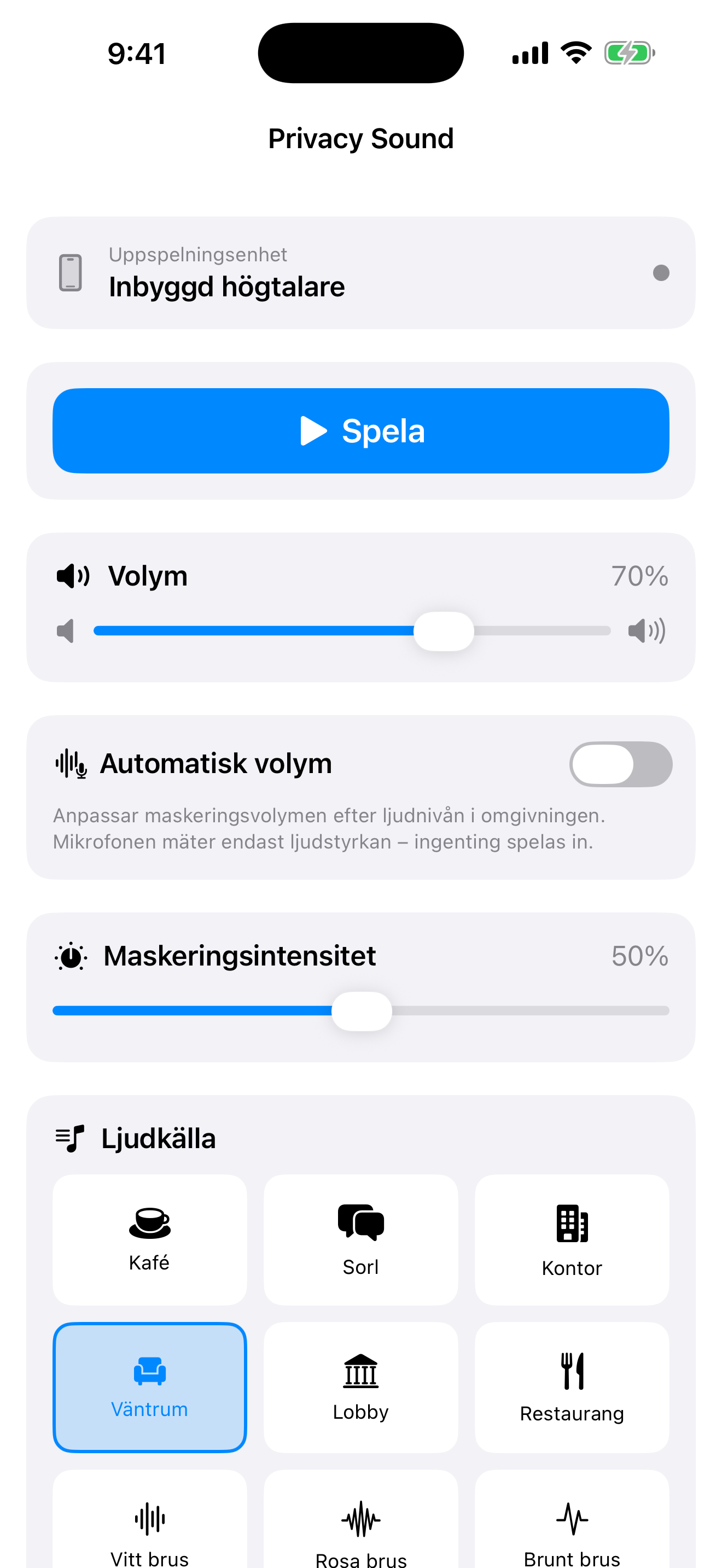 En enkel skärm