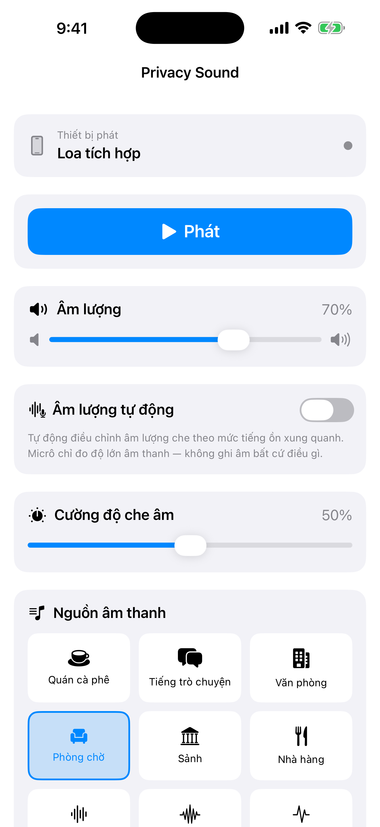 Một màn hình đơn giản