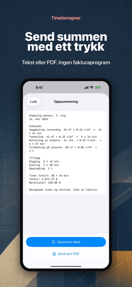 Timekalkyle – arbeidstid 8