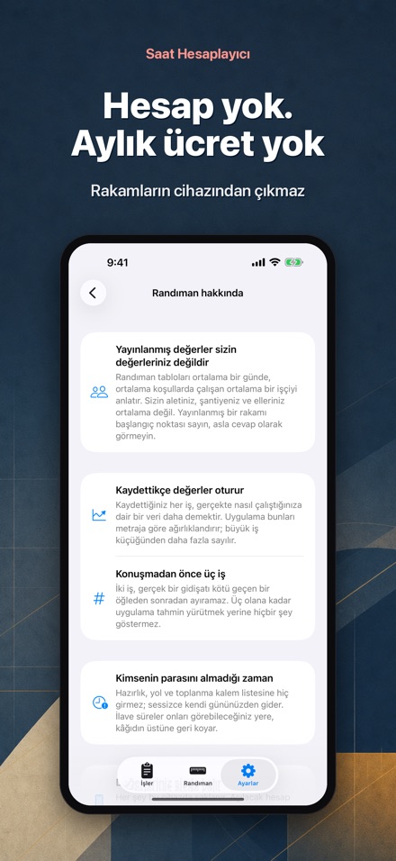 İşçilik Saati ve Metraj Hesabı 10