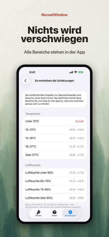 RecoatWindow: Überstreichen 9