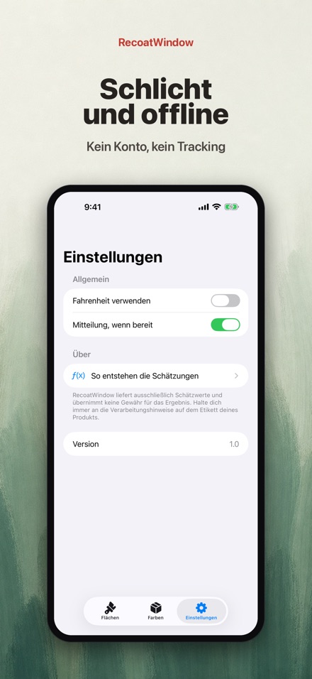 RecoatWindow: Überstreichen 10