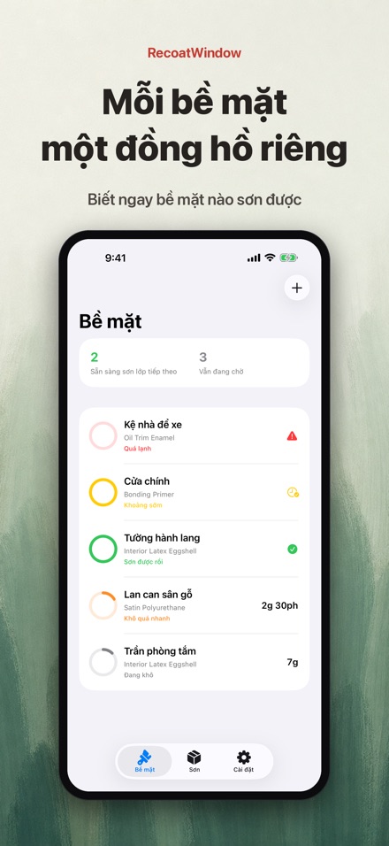 RecoatWindow: sơn lớp 2