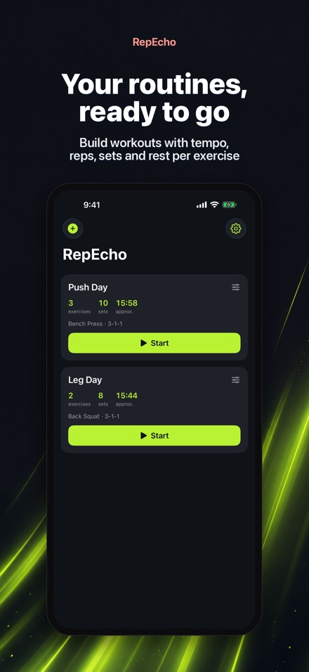 RepEcho: Lifting Tempo 3