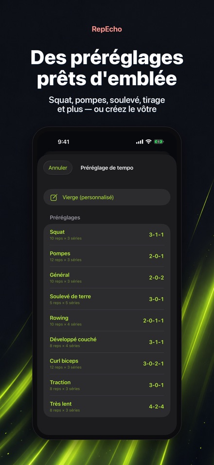 RepEcho : tempo de muscu 5