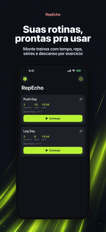 RepEcho: Tempo de treino 3