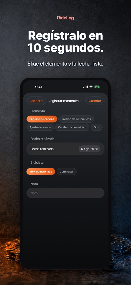 RideLog: Registro de Bici 4