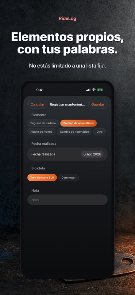 RideLog: Registro de Bici 5