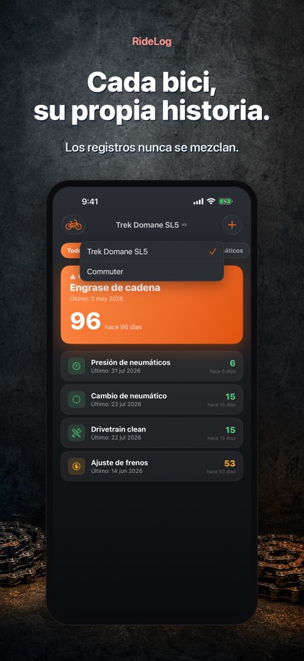 RideLog: Registro de Bici 7